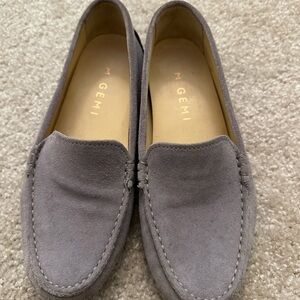 M. Gemi Gray Suede Loafers Moccasin Style